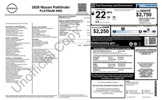 2026 Nissan Pathfinder Platinum