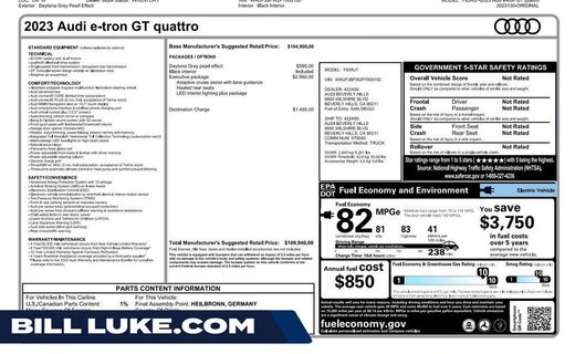 2023 Audi E-Tron GT Quattro Premium Plus