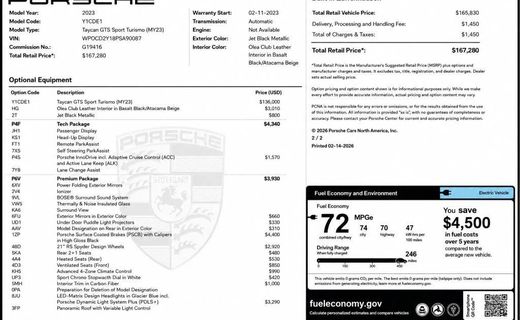 2023 Porsche Taycan GTS Sport Tourismo