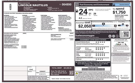 2026 Lincoln Nautilus Reserve