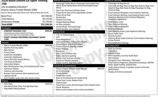 2026 Buick Encore GX Sport Touring