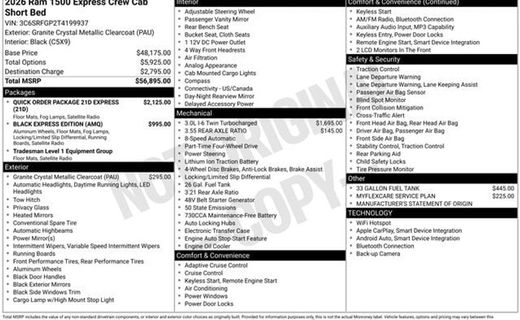 2026 Ram 1500 Tradesman