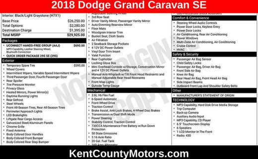 2018 Dodge Grand Caravan SE