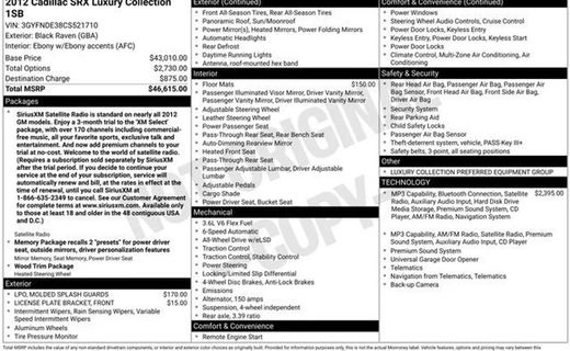 2012 Cadillac SRX Luxury