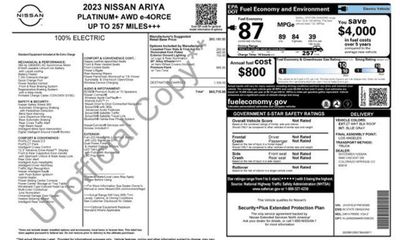 2023 Nissan Ariya Hatchback Plat