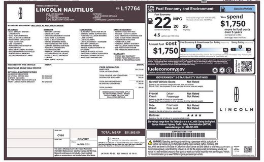 2019 Lincoln Nautilus Reserve