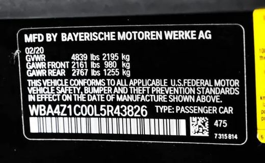 2020 BMW 430I Convertible