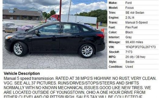 2016 Ford Focus SE