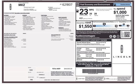 2018 Lincoln MKZ Select