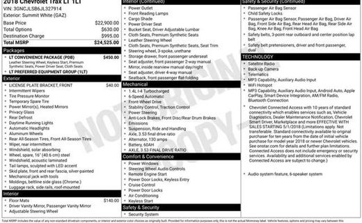 2018 Chevrolet Trax 1LT
