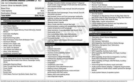 2016 Chevrolet Malibu Limited LT
