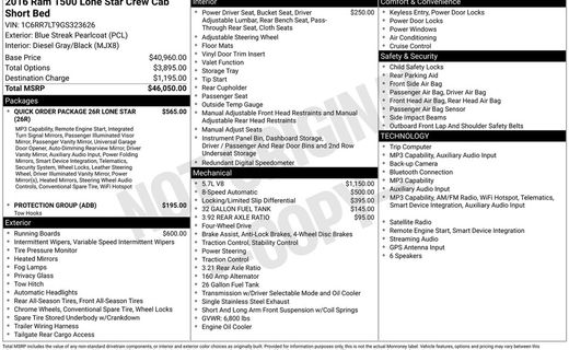 2016 Ram 1500 Lone Star
