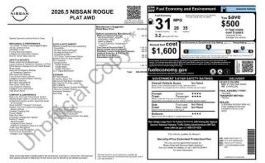 2026 Nissan Rogue Platinum