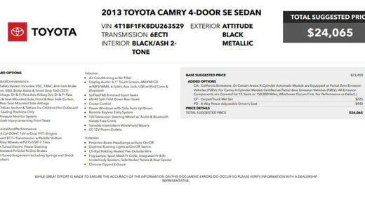 2013 Toyota Camry SE