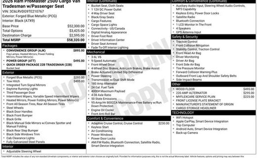 2026 Ram Promaster 2500