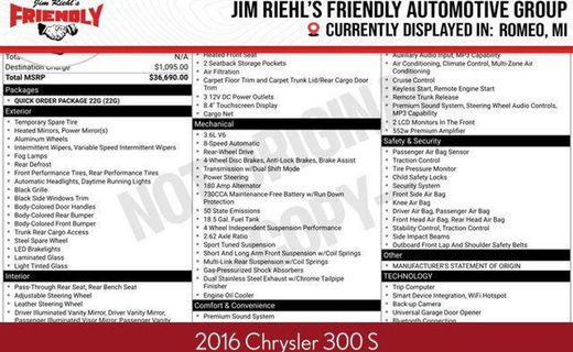 2016 Chrysler 300 300S