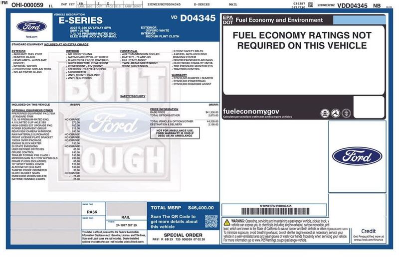 2027 Ford E Series Chassis — a typically priced live listing